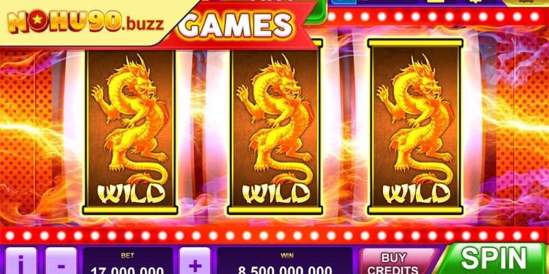 Chú Rồng May Mắn NOHU90 – Trò Chơi Slot Nổ Hũ Hấp Dẫn 2 Tỷ lệ thưởng và biểu tượng