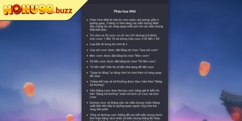 Pháo hoa Wild NOHU90 – Trải Nghiệm Săn Jackpot Đỉnh Cao 3 Chiến thuật đặt cược linh hoạt